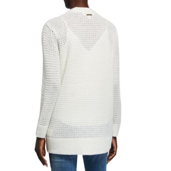 M Michael Kors Waffle Texture Wool-blend Cardigan - Picture 2 of 7
